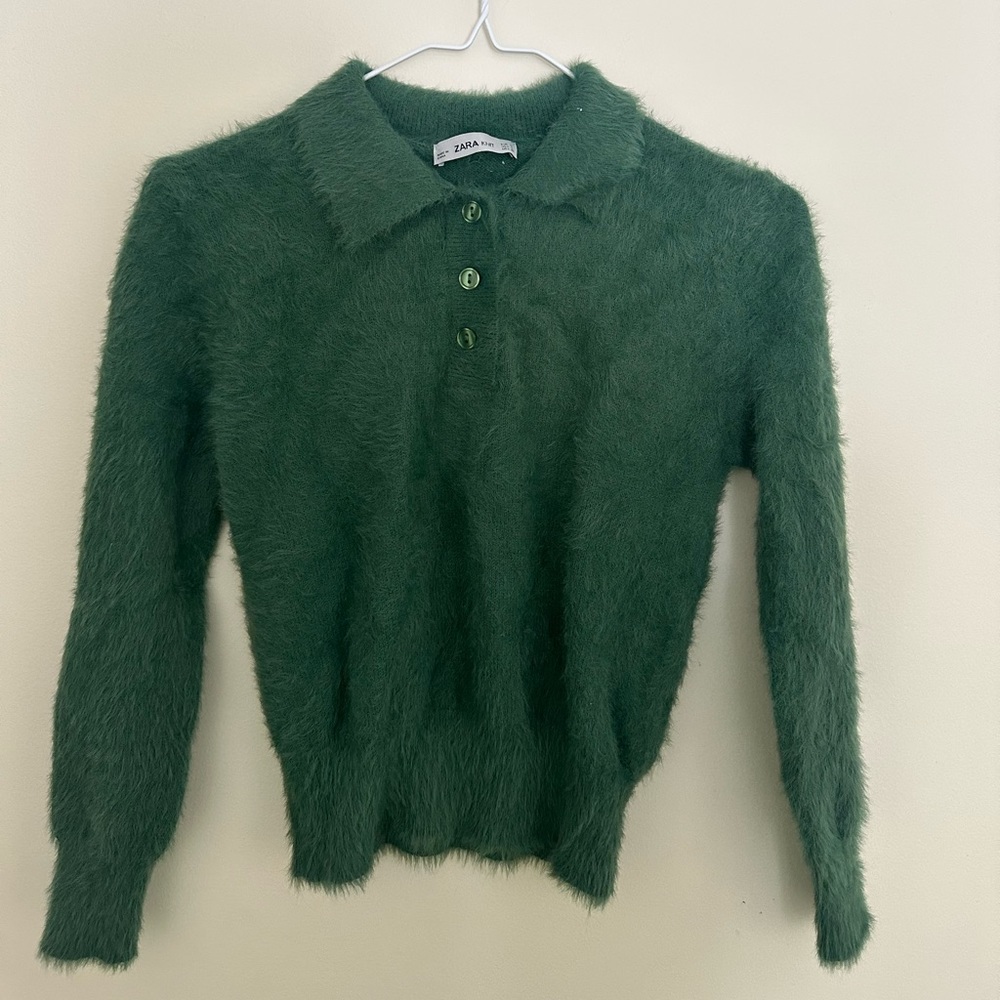 Green Knit Zara Sweater Top